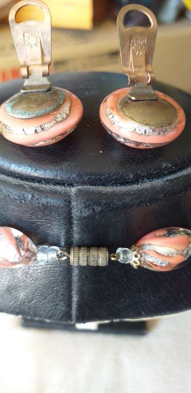 Vintage Murano Glass Necklace And Earrings Set