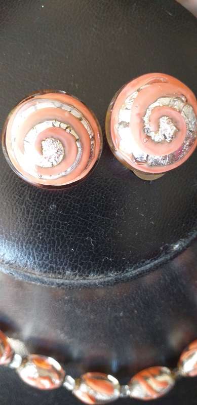 Vintage Murano Glass Necklace And Earrings Set