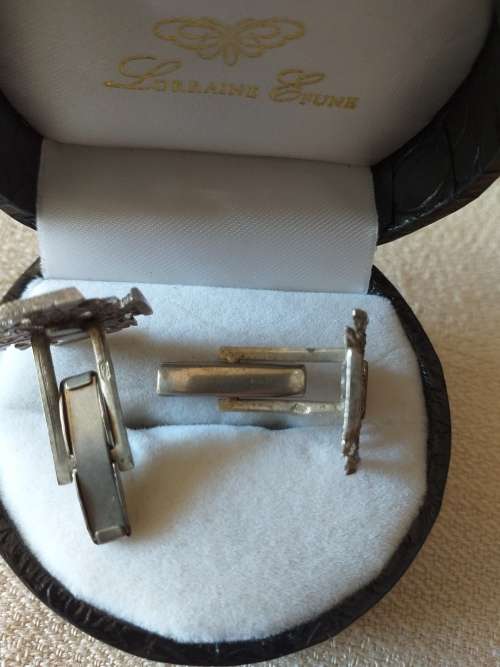 Vintage Pair Of Silver Cross Cufflinks