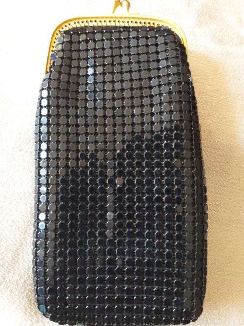 Vintage Black Metal Mesh Spectacle Case