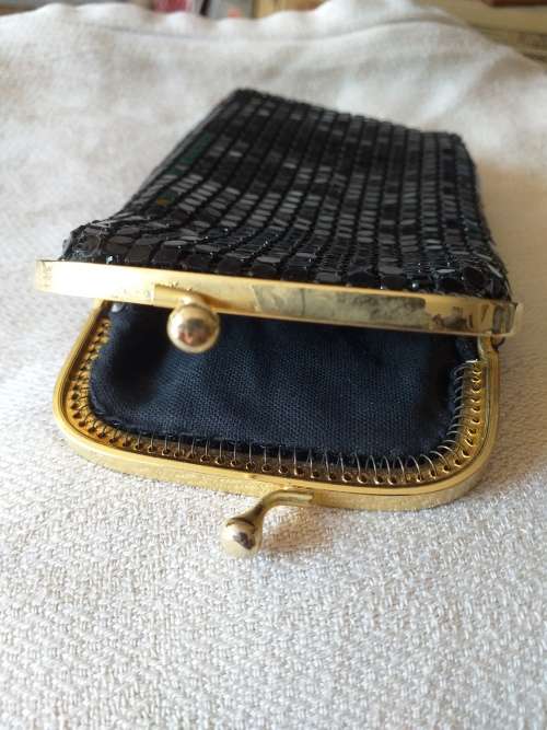 Vintage Black Metal Mesh Spectacle Case