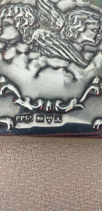Antique Hallmarked Silver Reynolds Angels Aide Memoire - (Chester 1901) - (119g)