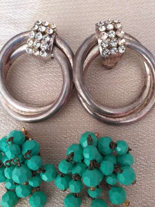 A Job Lot Of Vintage Costume Earrings