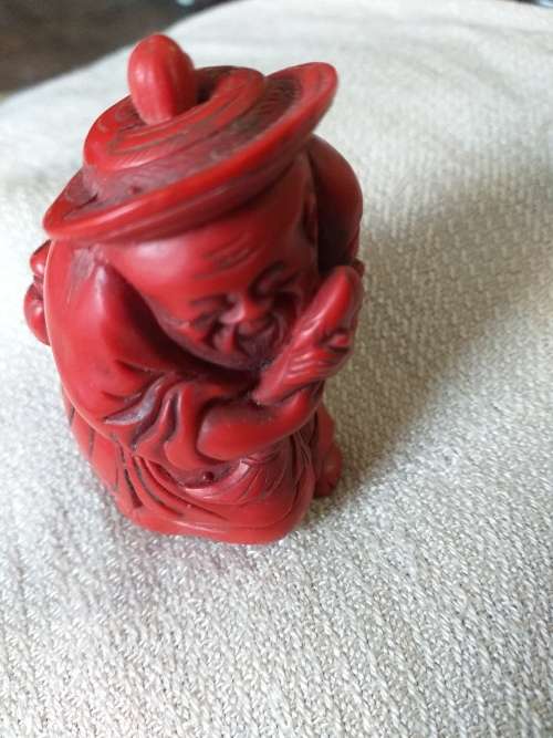 Chinese Old Man With Fish Snuff/Perfume Bottle