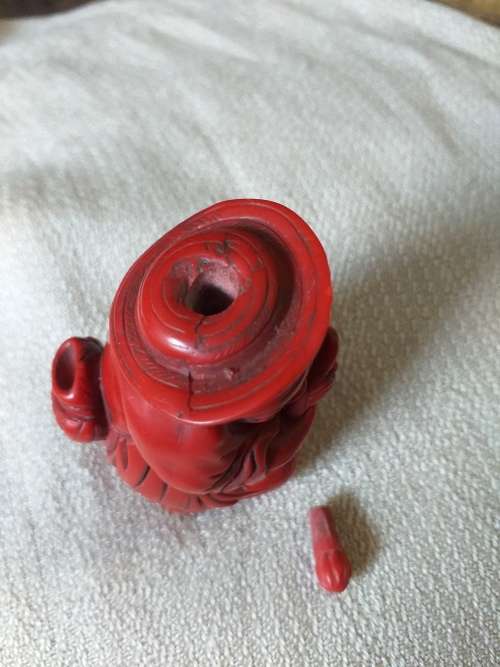 Chinese Old Man With Fish Snuff/Perfume Bottle