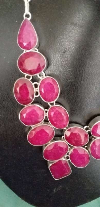 Ruby Quartz Gemstone Necklace