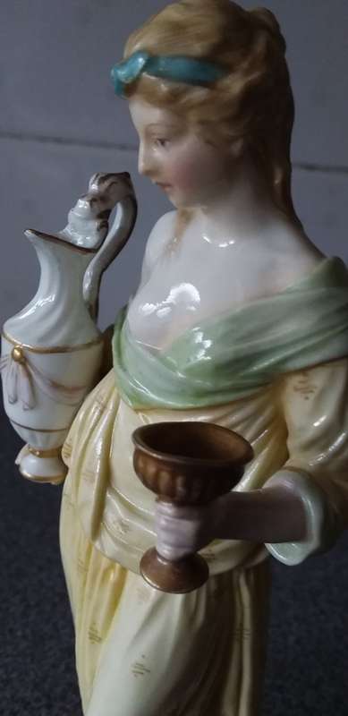 Rare Antique 19thc Berlin KPM Porcelain Figurine Of A Goddess