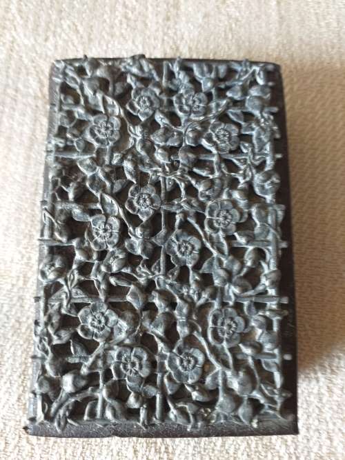 Ornate Pewter Covered Miniature Note Book