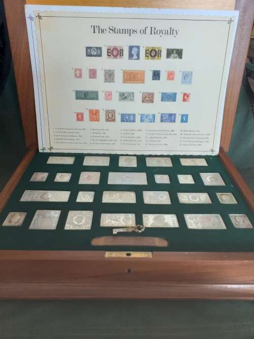 Boxed Set Of Solid Sterling Silver `Stamps OF Royalty` - (461.g)