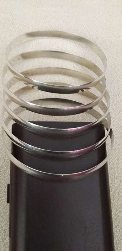 Set Of Five Solid Sterling Silver Bangles