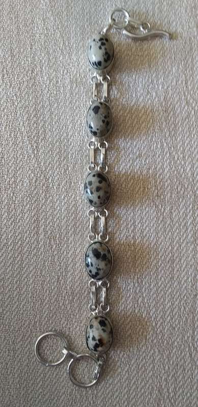 A Genuine Dalmation Jasper Gemstone Bracelet