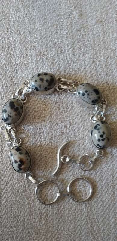 A Genuine Dalmation Jasper Gemstone Bracelet