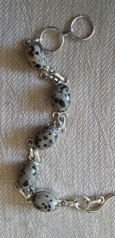 A Genuine Dalmation Jasper Gemstone Bracelet