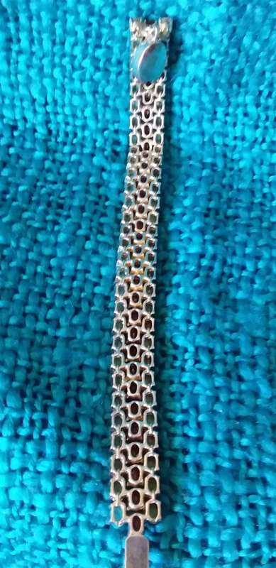 Genuine Garnet And Citrine Triple Row Bracelet