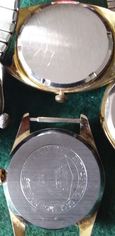 Job Lot Of Four Vintage Men`s Wrist Watches For Spares Or Repairs - (All Not Working)