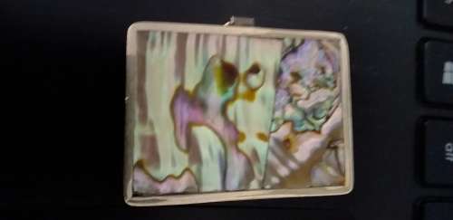 Sterling Silver And Abalone Shell Pill Box