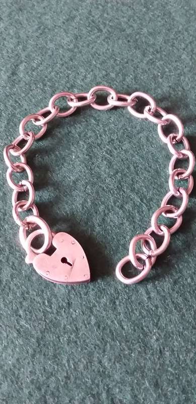 Vintage Sterling Silver Bracelet With Padlock