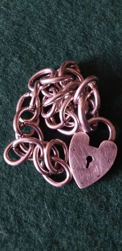 Vintage Sterling Silver Bracelet With Padlock