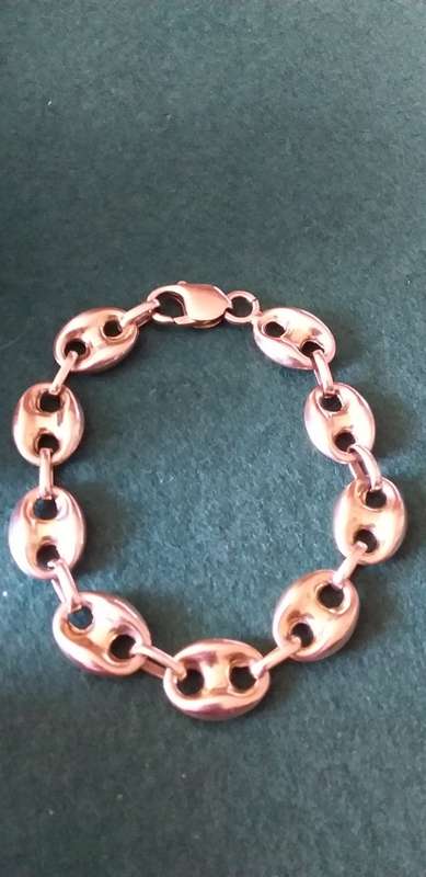 Vintage 9ct Gold `Gucci` Style Link Bracelet - (15.6g)