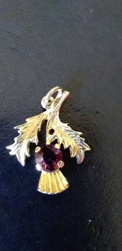 Scottish Sterling Silver And Purple Stone Pendant