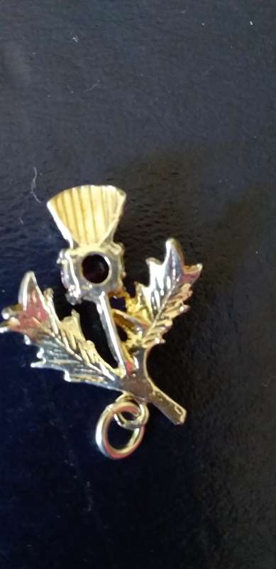 Scottish Sterling Silver And Purple Stone Pendant