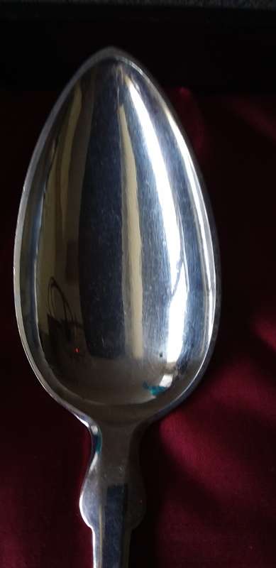 Antique German Silver Serving Spoon - (62g) -No1