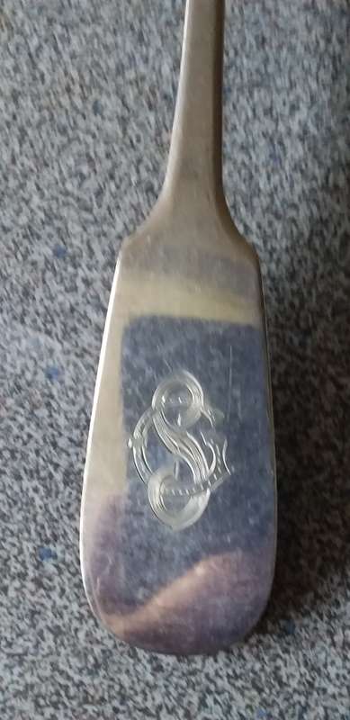 Antique German Silver Serving Spoon -(63g) - No2