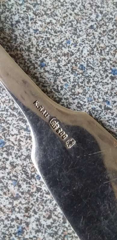 Antique German Silver Serving Spoon -(63g) - No2