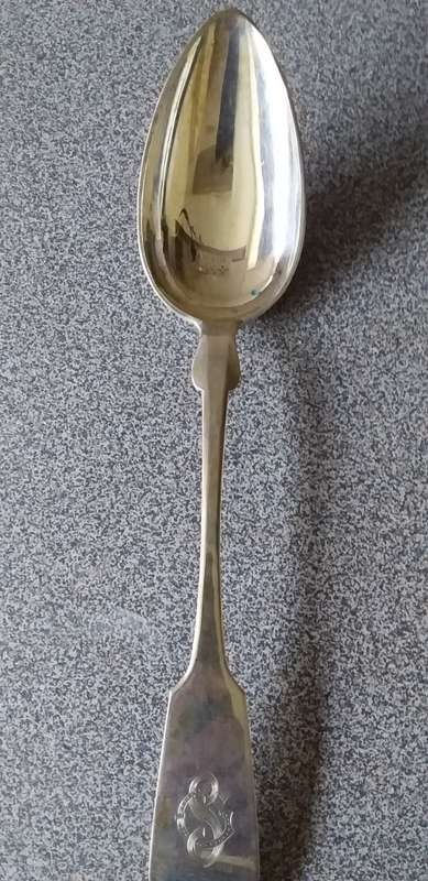 Antique German Silver Serving Spoon - (58g) - No3