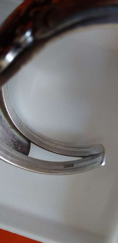 Vintage Native American Sterling Silver And Turquoise Cuff Bangle - (Signed) (58.7g)