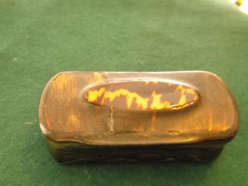 Antique Georgian Horn And Turtle Shell Snuff Box