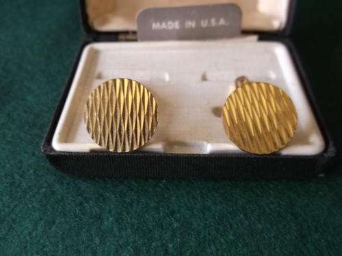 Vintage Pair Of Rolled Gold Cuff Links