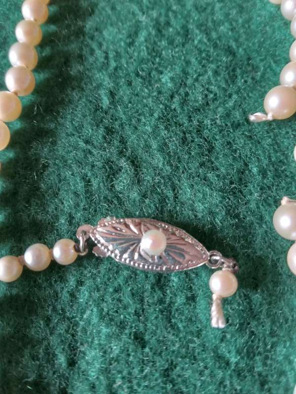 String Of Graduating Cultured Sea Pearl Necklace - (99 Beads - 7mm-2.5mm) - Needs to be restrung
