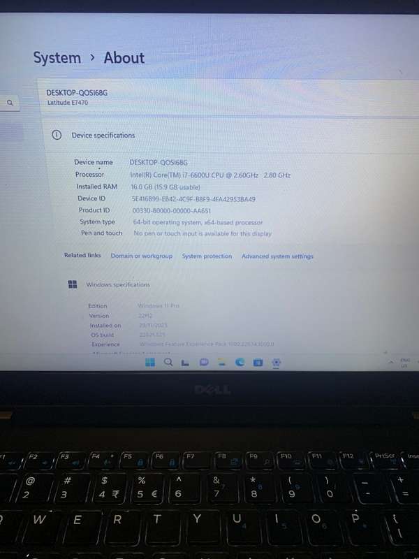Dell Latitude E7470 I7 6th Gen