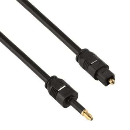 Toslink to mini Toslink optic digital audio cable - 2 meter length