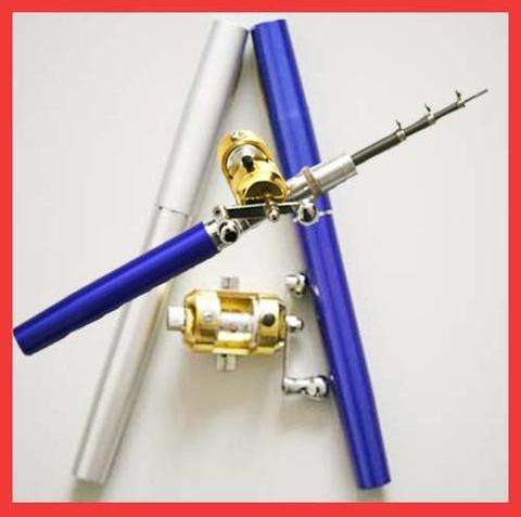 Mini Pen Shape Size Fishing Rod Pole Reel +Fishing Line