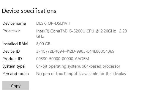 Lenovo E50-80 laptop i5-5200u 8 GB DDR3 1600 250 GB SSD