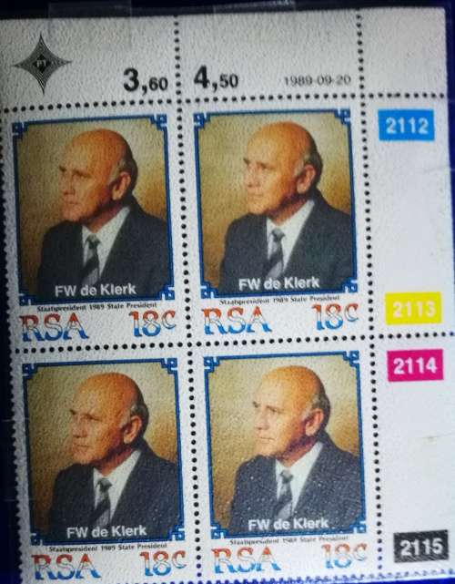 Mandela and De Klerk. Collection of coins, ballot paper, first day covers etc.