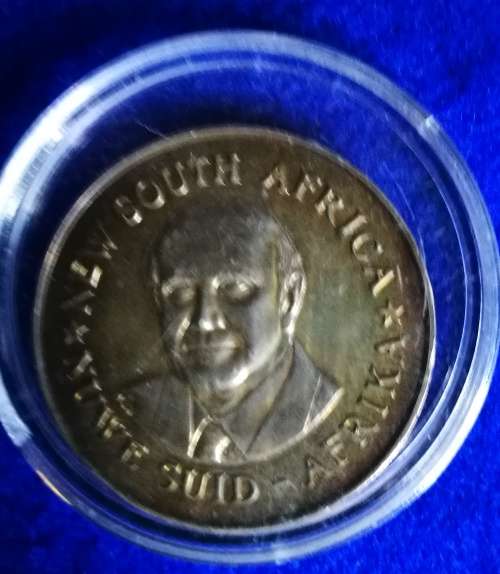 Mandela and De Klerk. Collection of coins, ballot paper, first day covers etc.