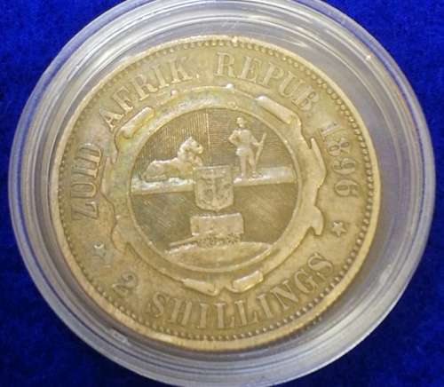 Framed set of ZAR and British coins used during the 2nd Boer war.1899 to 1902.