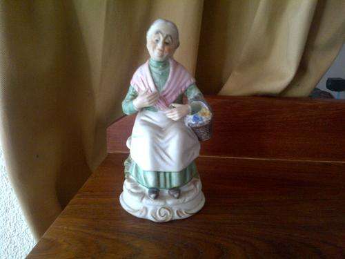 Lovely marked old lady figurine
