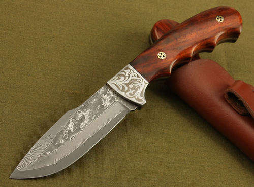 Hand Made Damascus Blade!!  Don't Miss!!