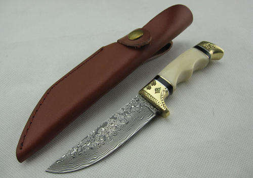Hand Made, Damascus Blade, Camel Bone Handle, Very Beautiful!!
