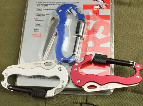 Kershaw: Aluminium Rock Climbing Carabiner Locking Clip Hook w/ Mutil Tools