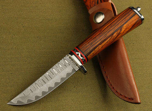Hand Made Damascus Blade!! Very Nice! Don't Miss!!