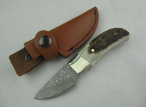 Hand Made Damascus Knife !! Beetle! Sale!!