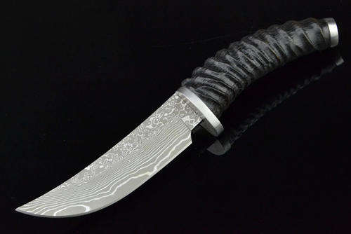Hand Made, Damascus Blade, BlackHorn Handle, Very Beautiful!!