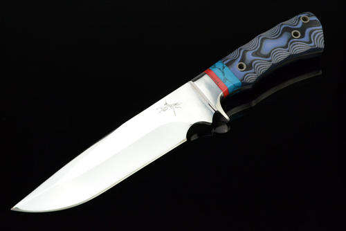 Shootey Blue Wave, 7Cr17 Blade.
