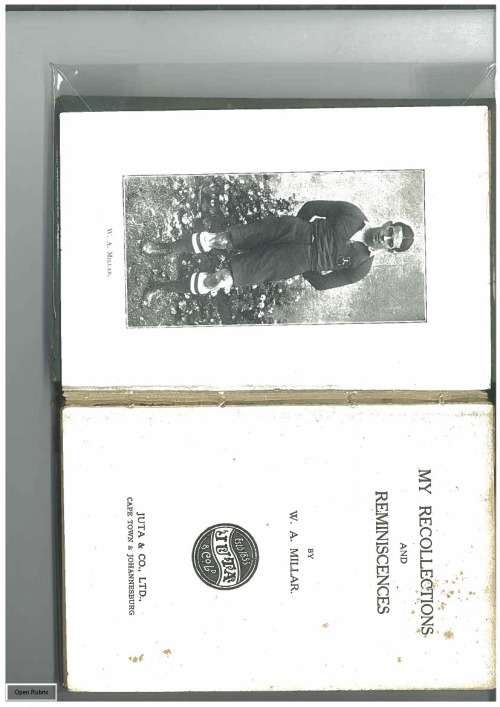 Rugby book.My Recollections and Reminiscences by Billy Millar