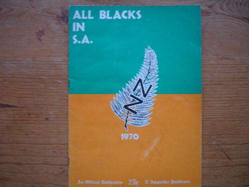 1970 All Black tour to SA. Pre-tour brochure